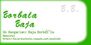 borbala baja business card